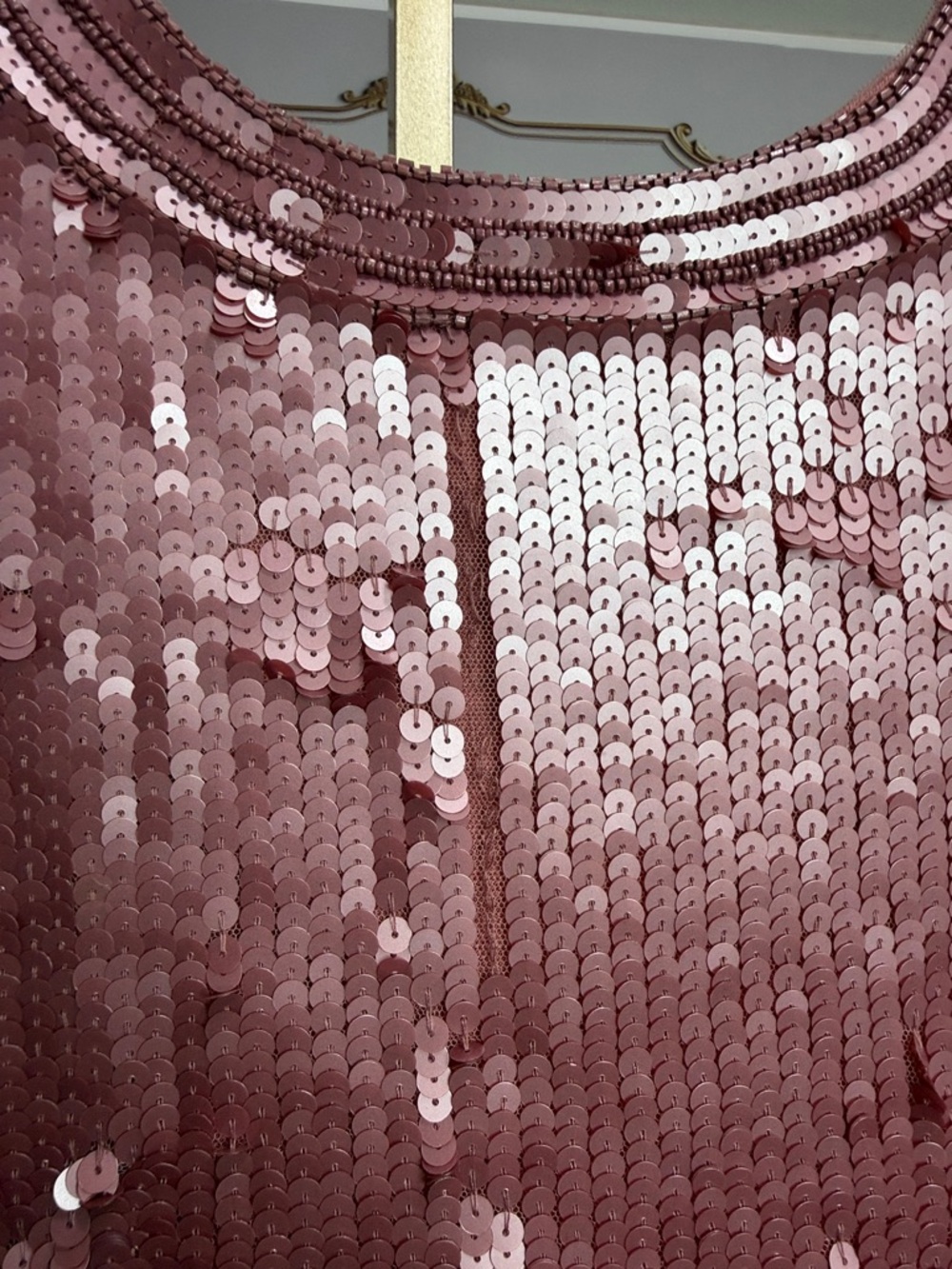 LoveShackFancy Devers Keyhole-Front Sequined Mini Dress. Size 2 - Picture 10 of 13
